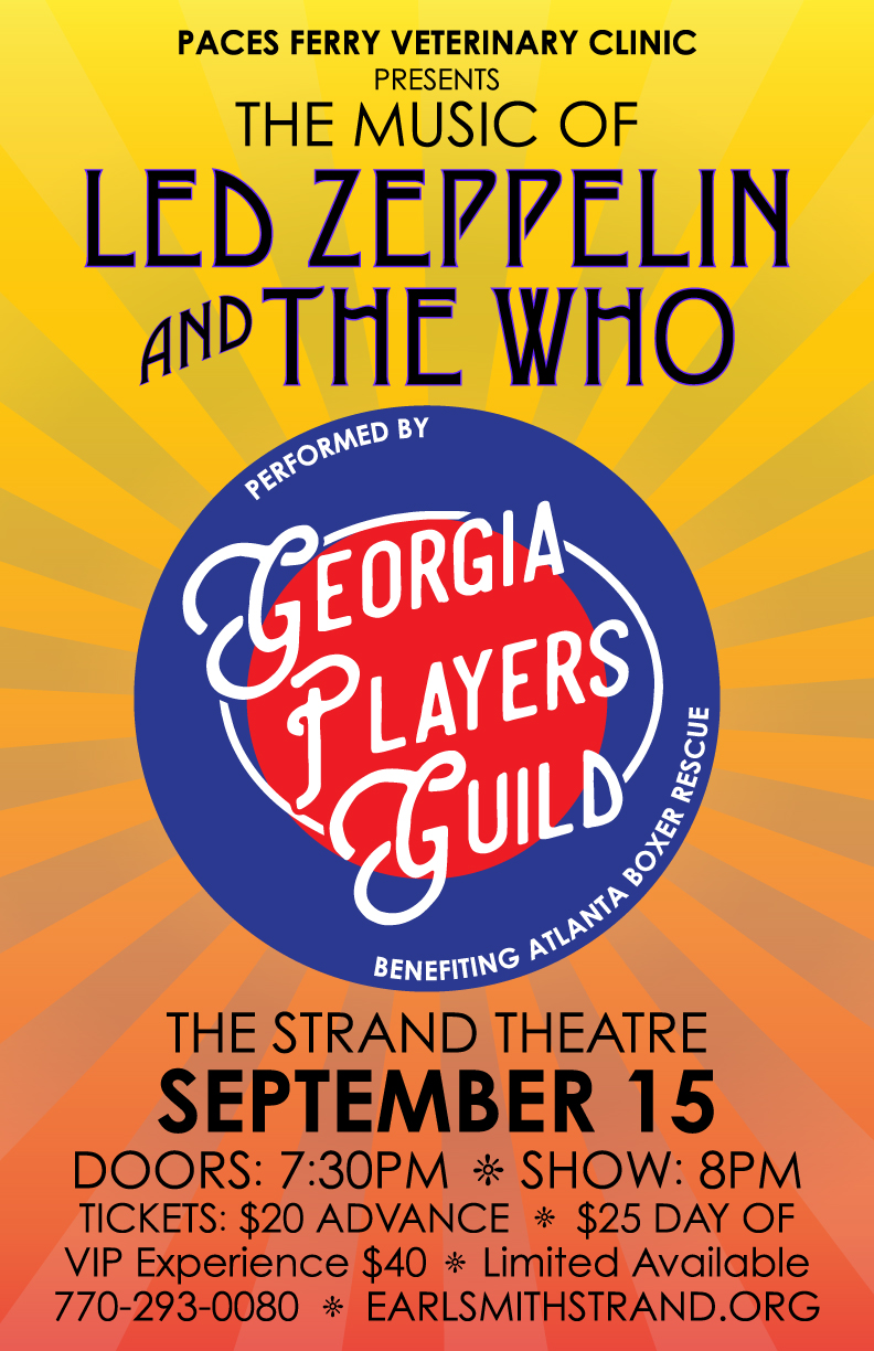 Georgia Players Guild The music of Led Zeppelin and The Who - Earl Smith Strand Theater Marietta Square